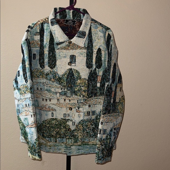 Rebel Vengeance Other - NWT Rebel Vengeance Kirche In Cassone Scenic Tapestry Statement Jacket Men’s M